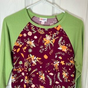 LuLaRoe 3/4 sleeve floral tunic